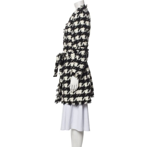 L'Agence Black White Check Print Zuri Half Duster 14 - Picture 2 of 9